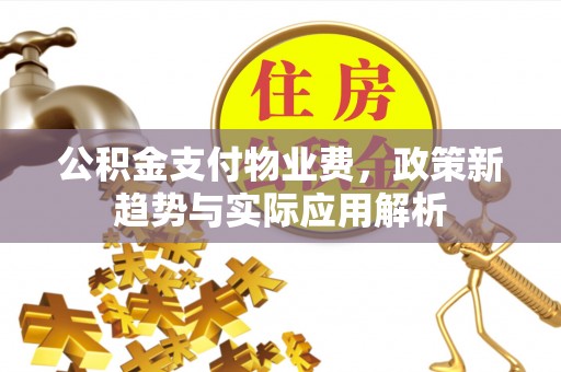武昌公积金支付物业费，政策新趋势与实际应用解析