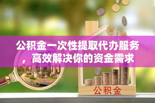 武昌公积金一次性提取代办服务，高效解决你的资金需求