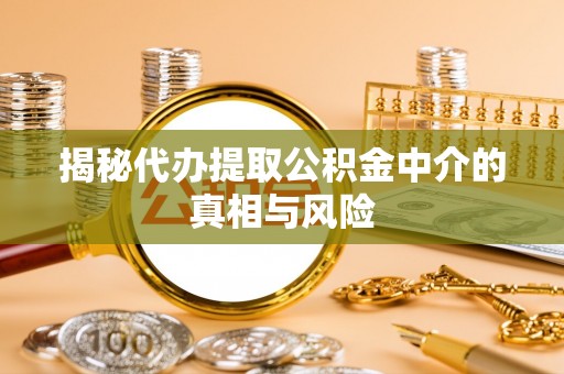 武昌揭秘代办提取公积金中介的真相与风险