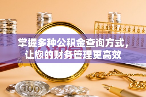 武昌掌握多种公积金查询方式，让您的财务管理更高效