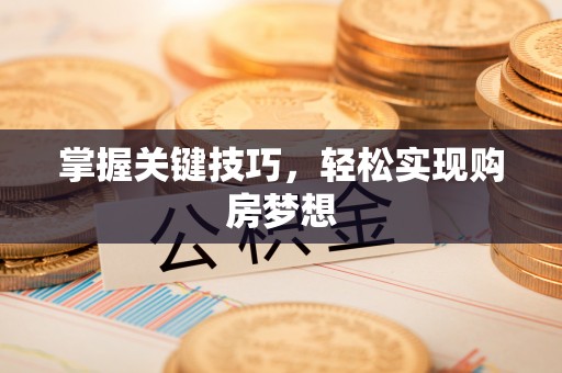 武昌掌握关键技巧，轻松实现购房梦想
