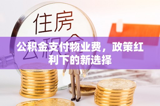 武昌公积金支付物业费，政策红利下的新选择