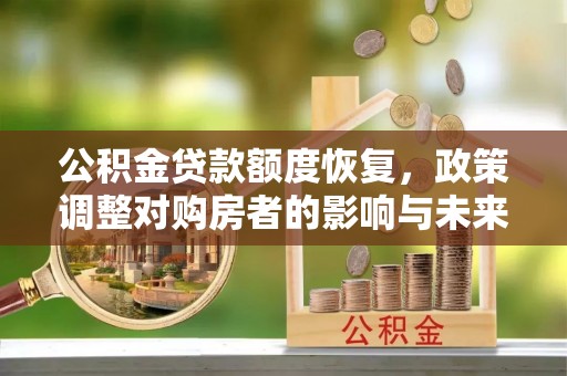 武昌公积金贷款额度恢复，政策调整对购房者的影响与未来展望