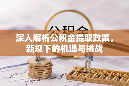 武昌深入解析公积金提取政策，新规下的机遇与挑战