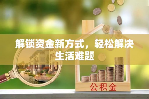 武昌解锁资金新方式，轻松解决生活难题