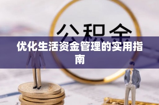 武昌优化生活资金管理的实用指南