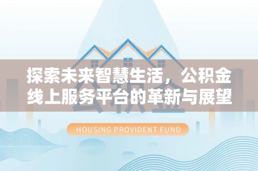 武昌探索未来智慧生活，公积金线上服务平台的革新与展望
