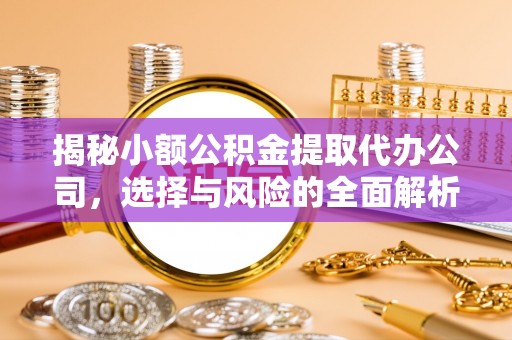武昌揭秘小额公积金提取代办公司，选择与风险的全面解析