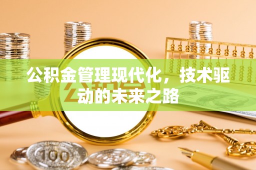 武昌公积金管理现代化，技术驱动的未来之路